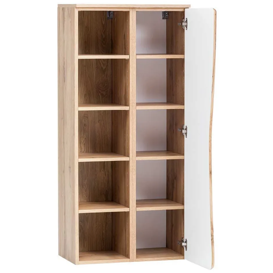 Holzoptik Badmöbel mit Baumkante - Tofias (dreiteilig)^Wohnen Discount