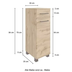 Holzoptik Bad-Unterschrank stehend oder hängend - Arazony^Wohnen Sale