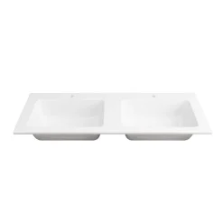 Wohnen Holzoptik Doppel-Waschtisch in Eiche Dunkel - Ucaida