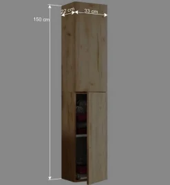 Holzoptik Midischrank für die Wandmontage - Toulon^Wohnen Outlet