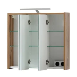 Holzoptik Spiegelschrank fürs Badezimmer - Nelorena^Wohnen