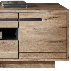 Wohnen Holzoptik TV Anbauwand Set - Zelio (dreiteilig)