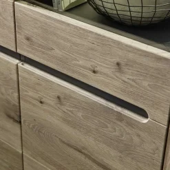 Wohnen Holzoptik TV Anbauwand Set - Zelio (dreiteilig)