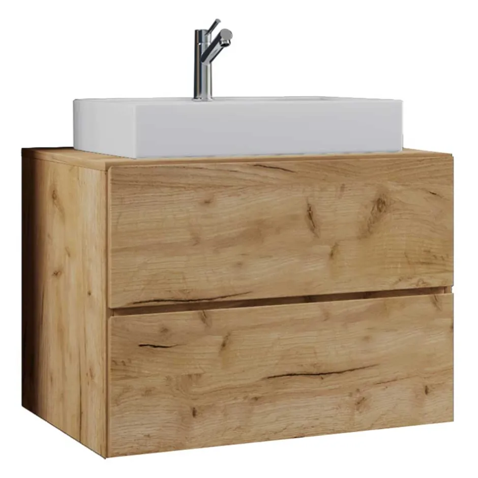 Holzoptik Wand-Waschtisch in Wildeiche Honig - Toulon^Wohnen Hot