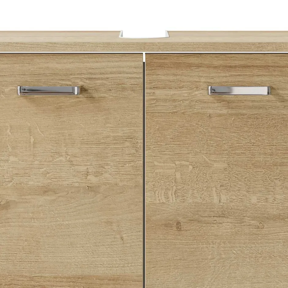 Wohnen Holzoptik Waschbeckenschrank in Eiche - Habanna