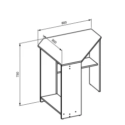 Wohnen Holzoptik Winkelschreibtisch in Sonoma-Eiche - Rikers