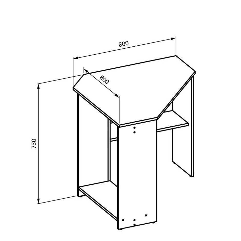 Wohnen Holzoptik Winkelschreibtisch in Sonoma-Eiche - Rikers