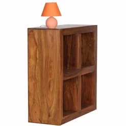 Wohnen Holzregal massiv Hoslo quadratisches Design