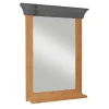 Wohnen Holzspiegel in Kiefer Laugenfarben & Grau - Cementa