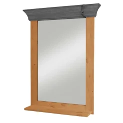 Wohnen Holzspiegel in Kiefer Laugenfarben & Grau - Cementa