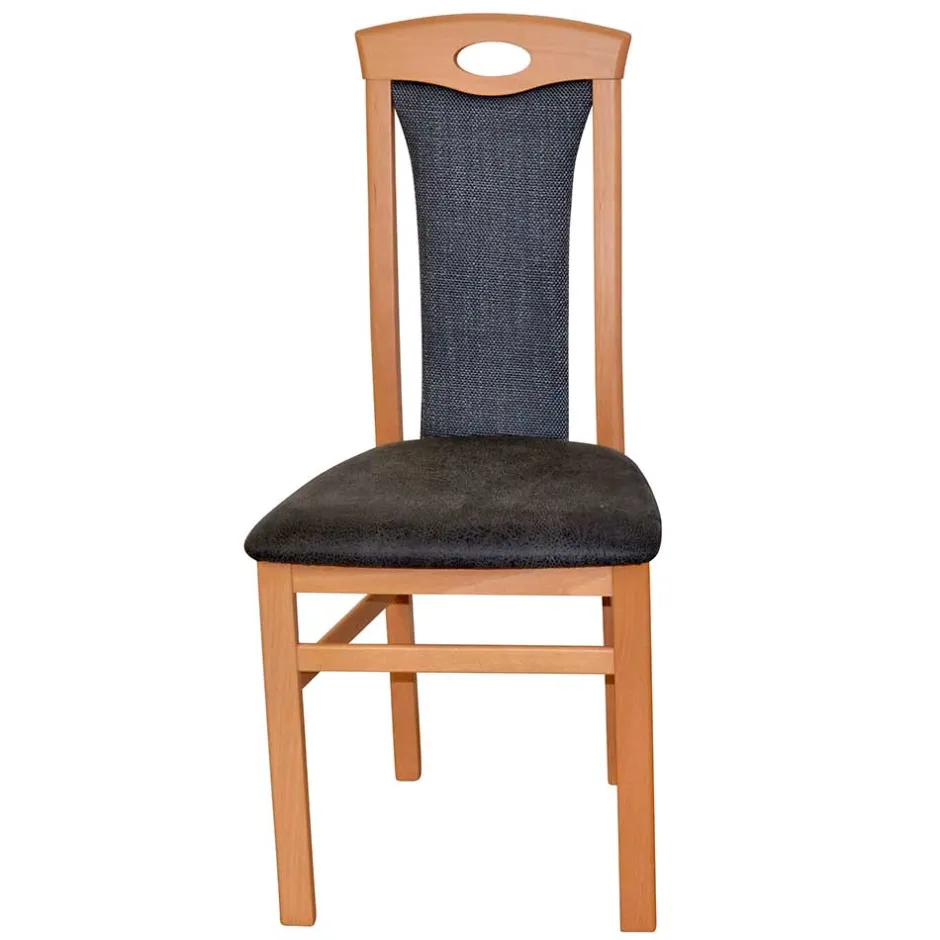 Wohnen Holzstühle in Buche & Anthrazit - Moyico (2er Set)