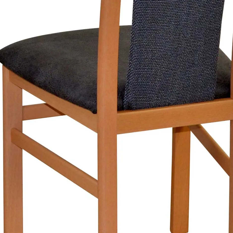 Wohnen Holzstühle in Buche & Anthrazit - Moyico (2er Set)