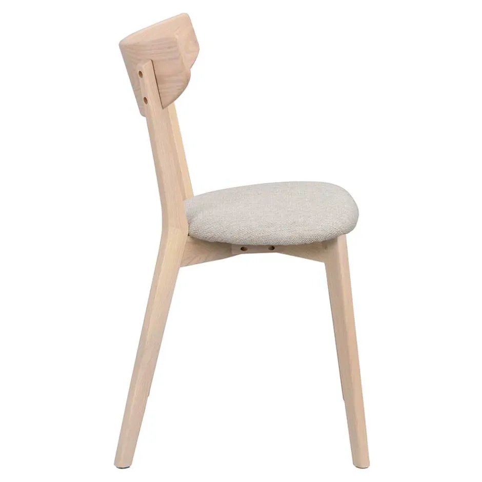 Wohnen Holzstühle mit Polstersitz - Mikene (2er Set)