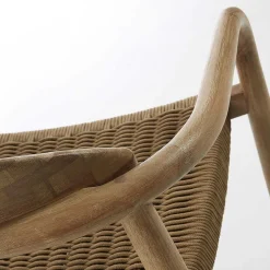 Wohnen Holzstuhl mit geflochtenem Sitz Cinco aus Kordel Beige (4er Set)