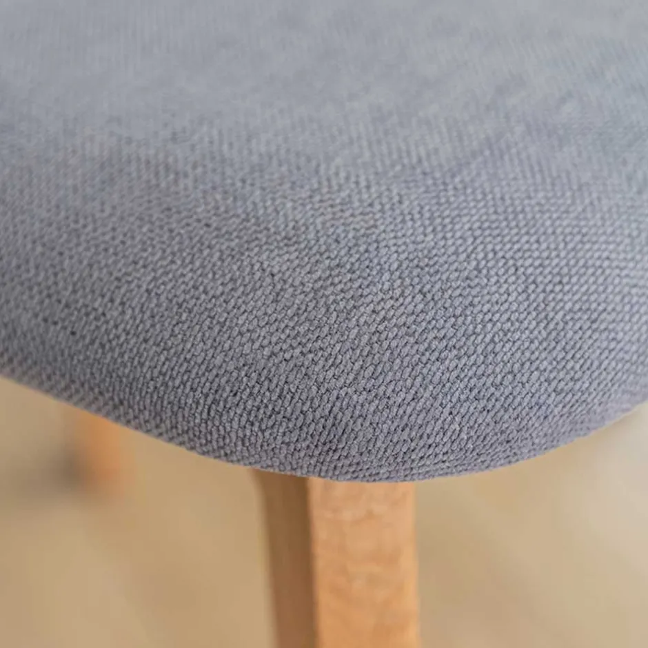 Holzstuhl mit Polstersitz aus Wildeiche Massivholz - Tembreno^Wohnen Online