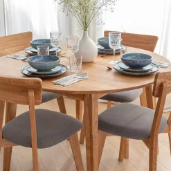 Holzstuhl mit Polstersitz aus Wildeiche Massivholz - Tembreno^Wohnen Online