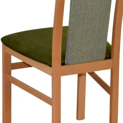 Wohnen Holzstuhl mit Polsterung in Grün - Regnia (2er Set)