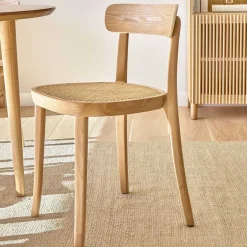 Wohnen Holzstuhl mit Wiener Geflecht Sitz - Wheel (2er Set)