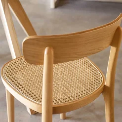 Wohnen Holzstuhl mit Wiener Geflecht Sitz - Wheel (2er Set)