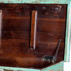 Holztruhe dekorativ mehrfarbig gestaltet - Zinatella^Wohnen Online