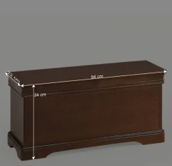 Wohnen Holztruhe in klassischem Design 94x34x22 cm - Lemerzi