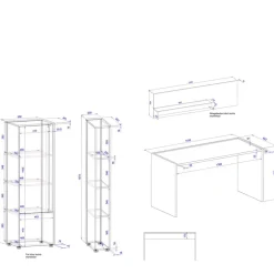 Home Office Arbeitsplatz & Stauraum - Nonessia (vierteilig)^Wohnen Clearance
