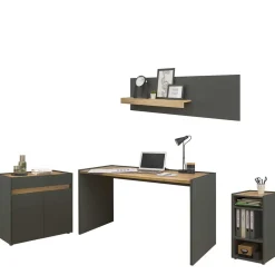 Wohnen Home Office Arbeitsplatz Set - Ahilav (vierteilig)