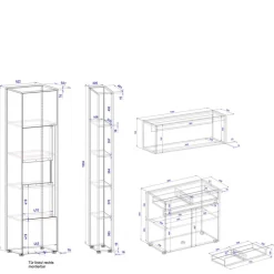 Wohnen Home Office Einrichtung als Set - Nonessia (vierteilig)