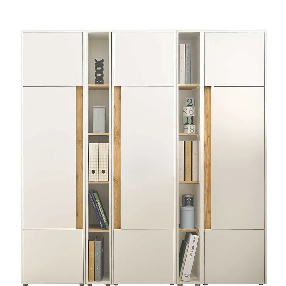 Home Office Schrankwand Set - Nonessia (fünfteilig)^Wohnen Discount