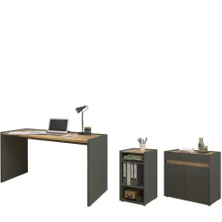 Wohnen Home Office Schreibtisch und Stauraum - Ahilav (dreiteilig)