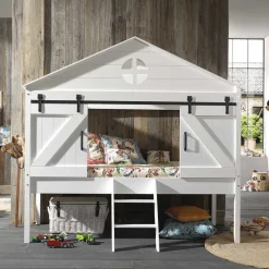 Kinder Wohnen Hütten Spielbett halbhoch - Elias