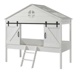 Kinder Wohnen Hütten Spielbett halbhoch - Elias