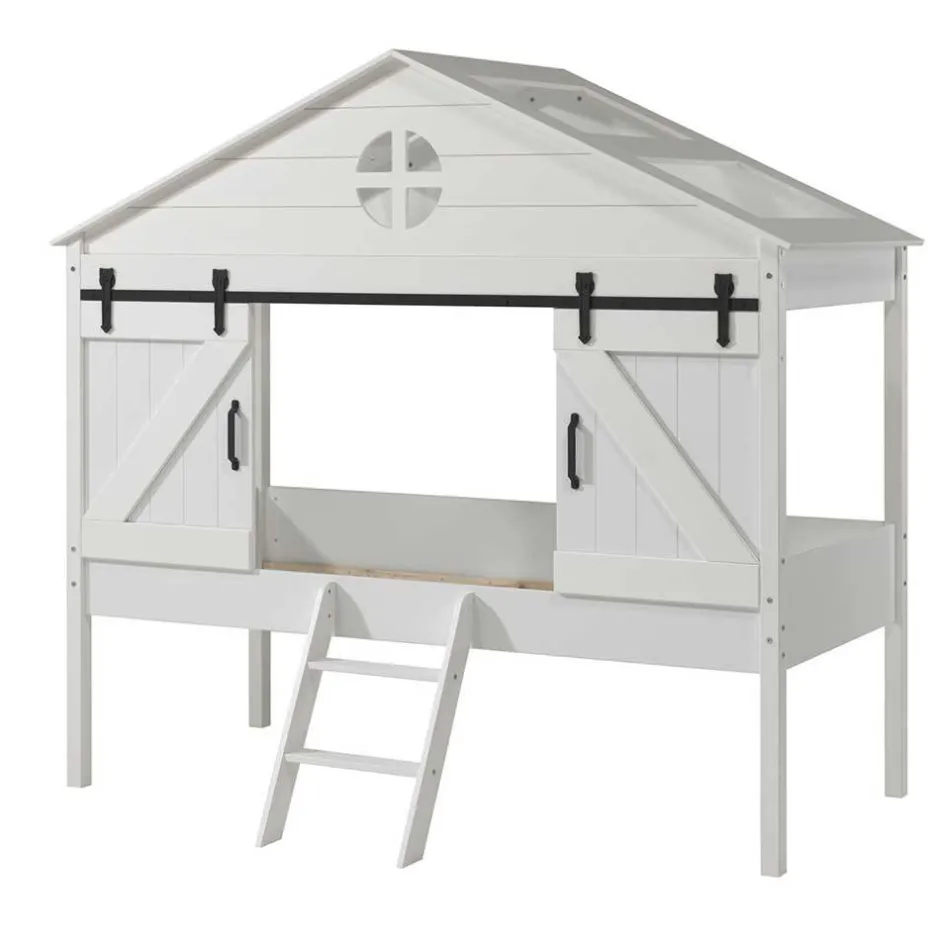 Kinder Wohnen Hütten Spielbett halbhoch - Elias