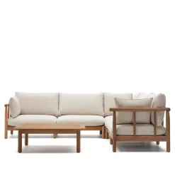 Indoor Outdoor Ecksofa & Tisch - Perconia (zweiteilig)^Wohnen Discount