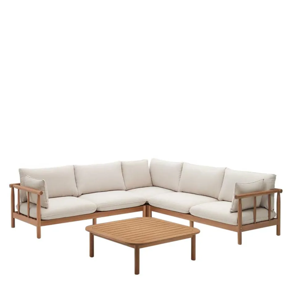 Indoor Outdoor Ecksofa & Tisch - Perconia (zweiteilig)^Wohnen Discount
