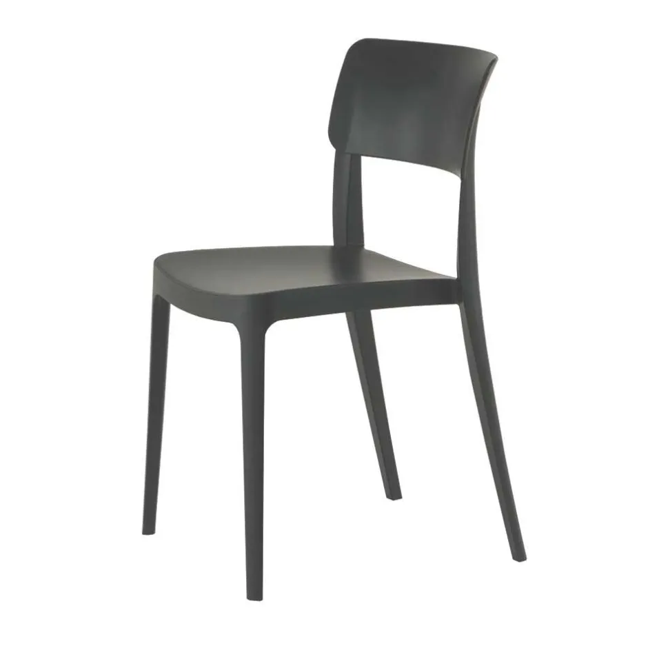 Wohnen Indoor und Outdoor Stühle in Anthrazit - Dolios (4er Set)