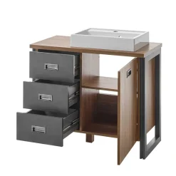 Wohnen Industrial Bad Waschplatz mit Spiegel - Forawas (zweiteilig)