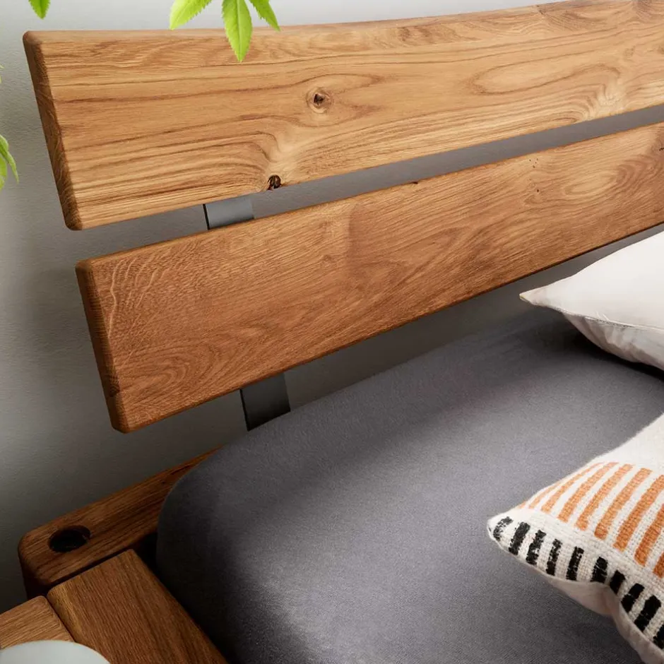 Industrial Balkenbett mit Metallkufen - Magie^Wohnen