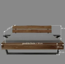 Industrial Balkenbett mit Metallkufen - Magie^Wohnen