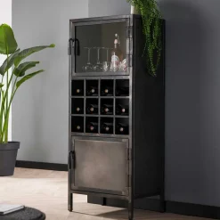 Wohnen Industrial Barschrank aus Metall - Brayden