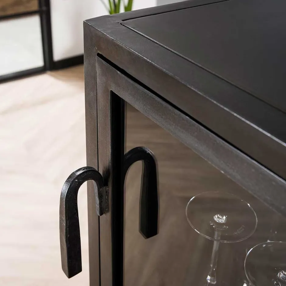 Wohnen Industrial Barschrank aus Metall - Brayden