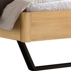 Industrial Bett aus heller Eiche - Ezianas^Wohnen New