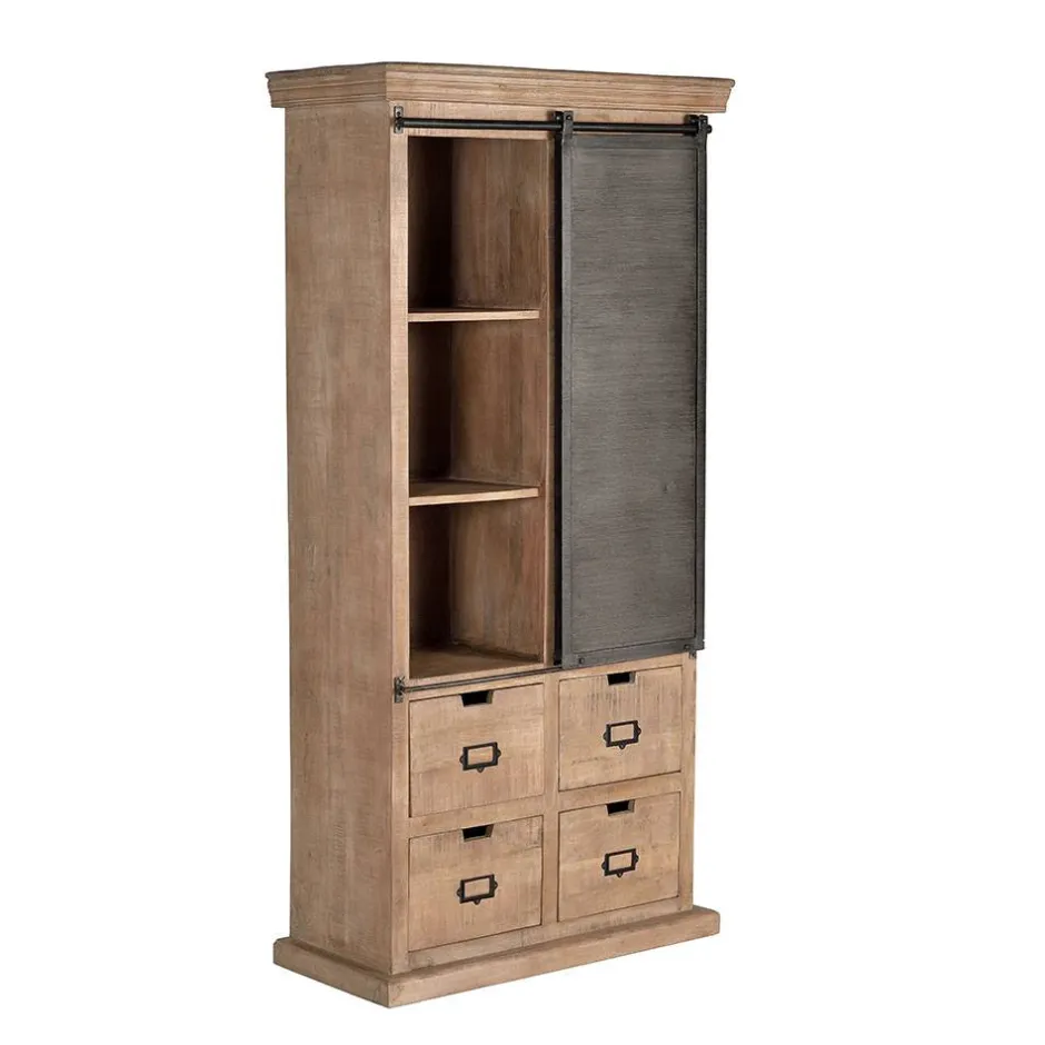 Wohnen Industrial Chic Schrank aus Mangobaum Massivholz - Jantonia