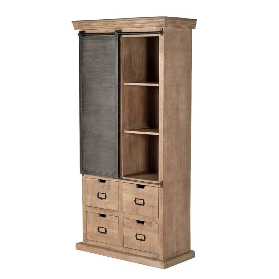 Wohnen Industrial Chic Schrank aus Mangobaum Massivholz - Jantonia