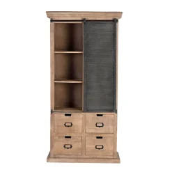 Wohnen Industrial Chic Schrank aus Mangobaum Massivholz - Jantonia