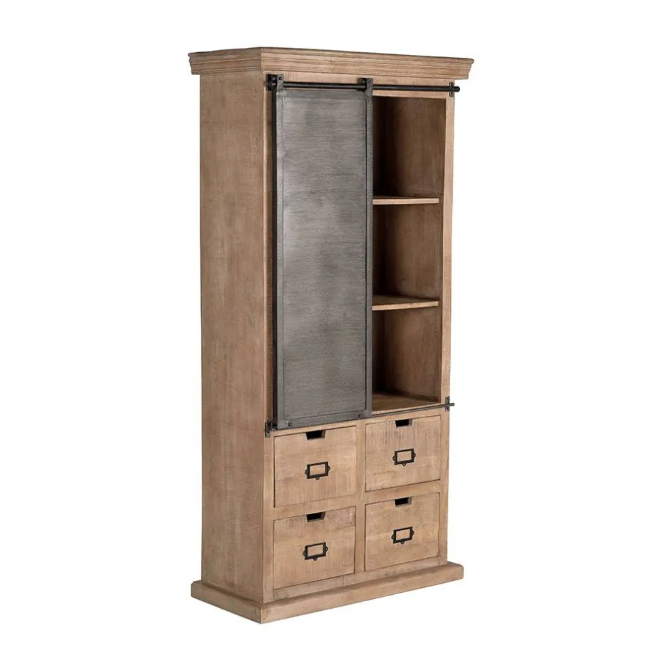 Wohnen Industrial Chic Schrank aus Mangobaum Massivholz - Jantonia