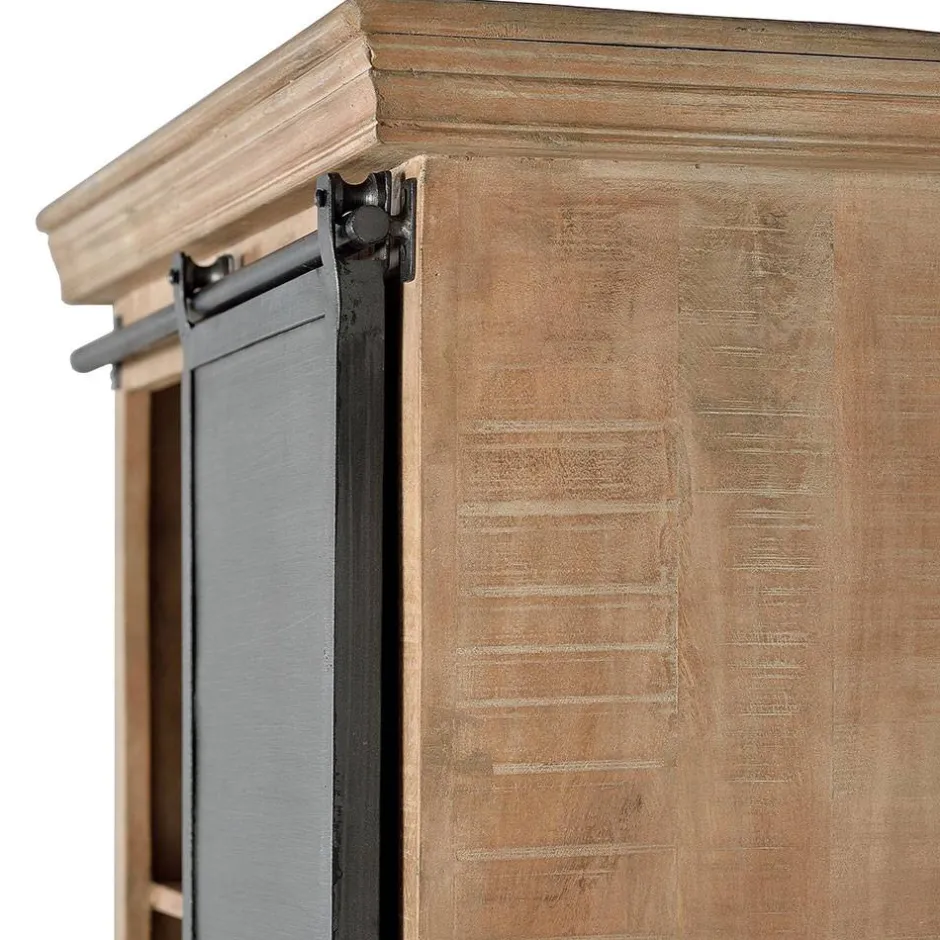 Wohnen Industrial Chic Schrank aus Mangobaum Massivholz - Jantonia