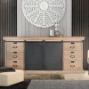 Wohnen Industrial Chic Sideboard mit Schiebetüren - Jantonia