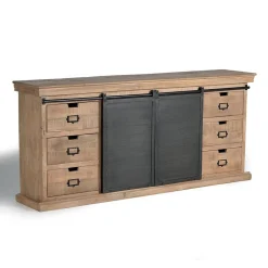 Wohnen Industrial Chic Sideboard mit Schiebetüren - Jantonia