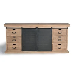 Wohnen Industrial Chic Sideboard mit Schiebetüren - Jantonia